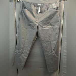 7th Avenue NY&Co Crop Pants Sz 14 Black Straight Leg Stretch BNWT